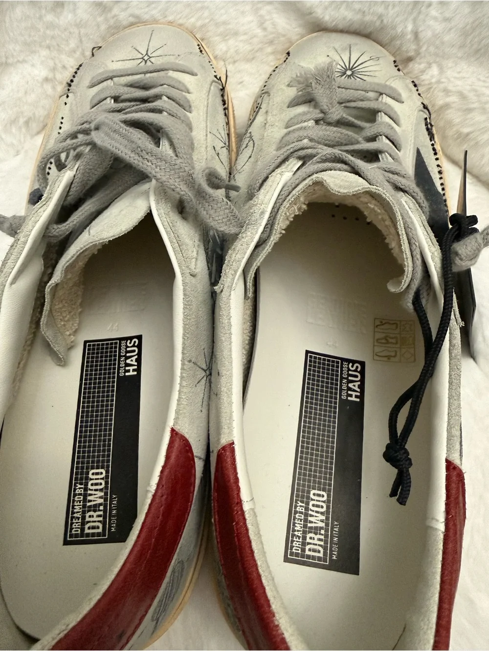 Golden Goose HAUS Dreamed By Dr. Woo Super-Star Sneakers NWT Size 44 Rare LE - Picture 8 of 13